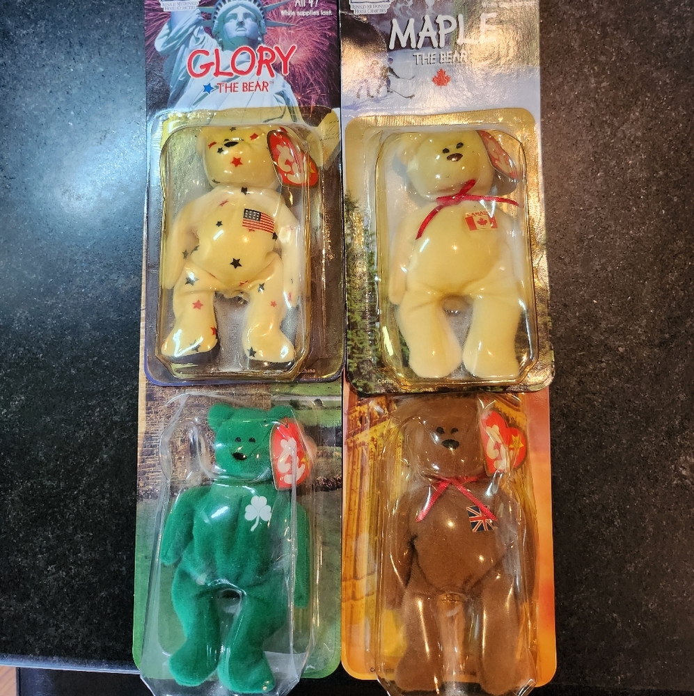 Maple, Glory, Britannia and Erin the Bear Set - Multicolor Collectible Ty Bears